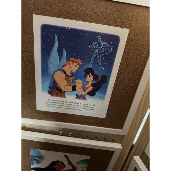 Disney Handmade Custom Pin Board Hercules And Megora From Little Golden Books - Picture 2 of 6